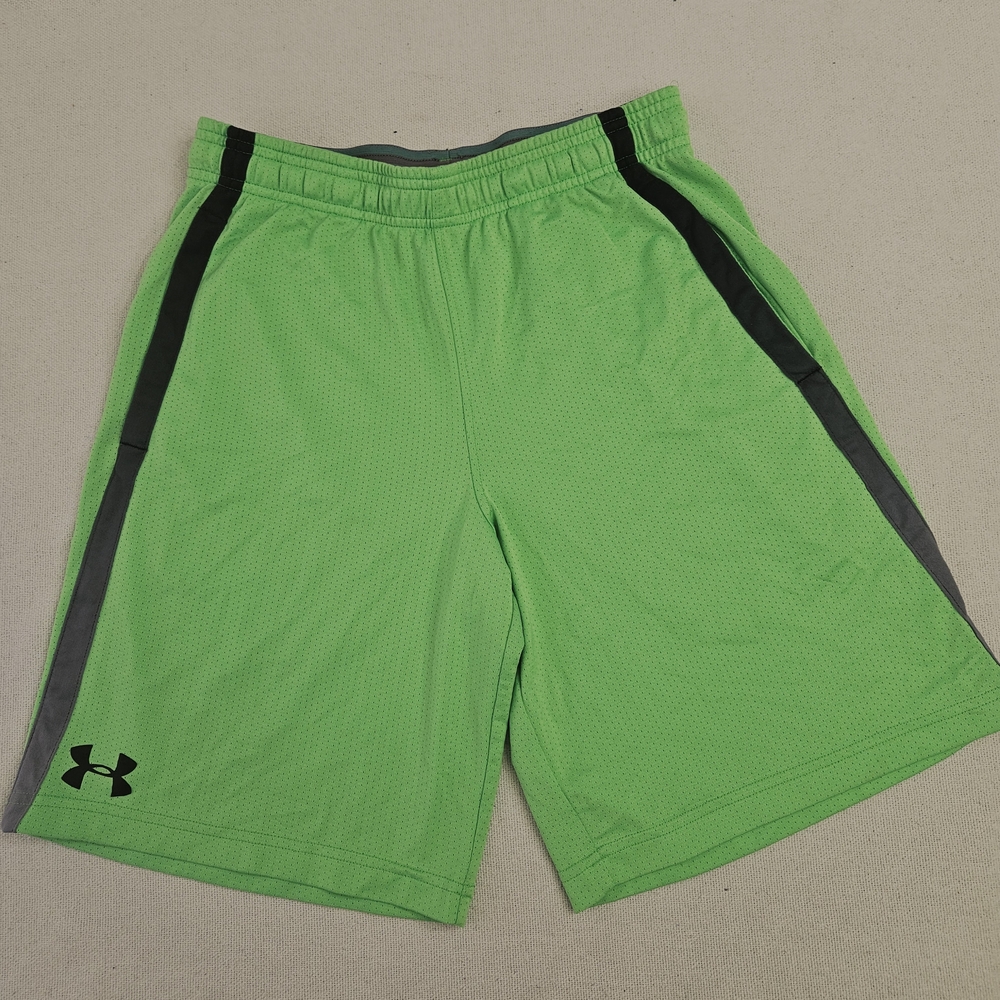 Under Armour Loose Fit Shorts Adult Medium Green Stretch Basketball Pockets Mens
